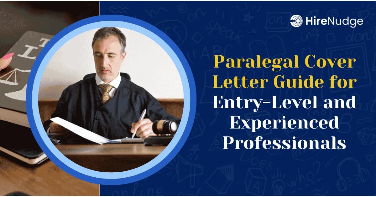 Paralegal Cover Letter Guide for Entry-Level and Experienced Professionals - HireNudge